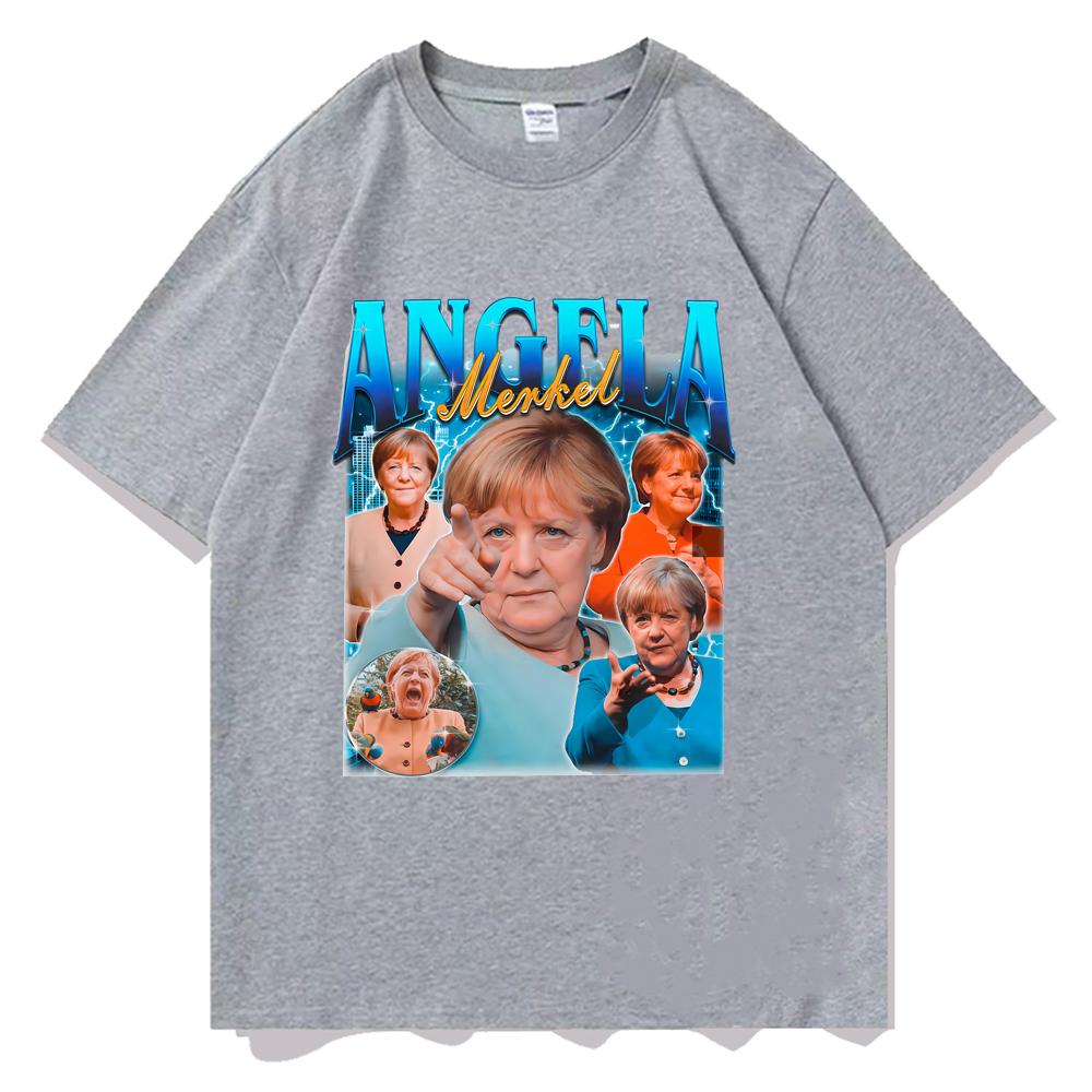Angela Merkel 90s Vintage Graphic Tshirt Unisex Summer Casual Oversized Short Sleeve Tees Unisex Fashion Soft Cotton Streetwear