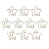 10PCS Iron Bookmark Clips Electroplating Memo Clips Bookmarks Star Moon Clips  Document Organizing