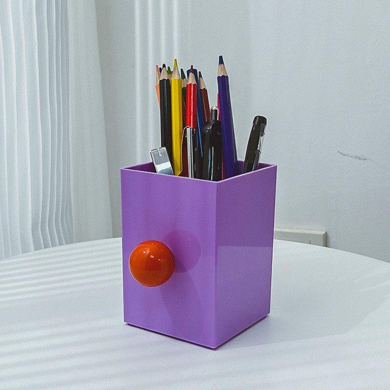 

1pcs Creative pen holder, large capacity student desktop storage box, high-end office decoration