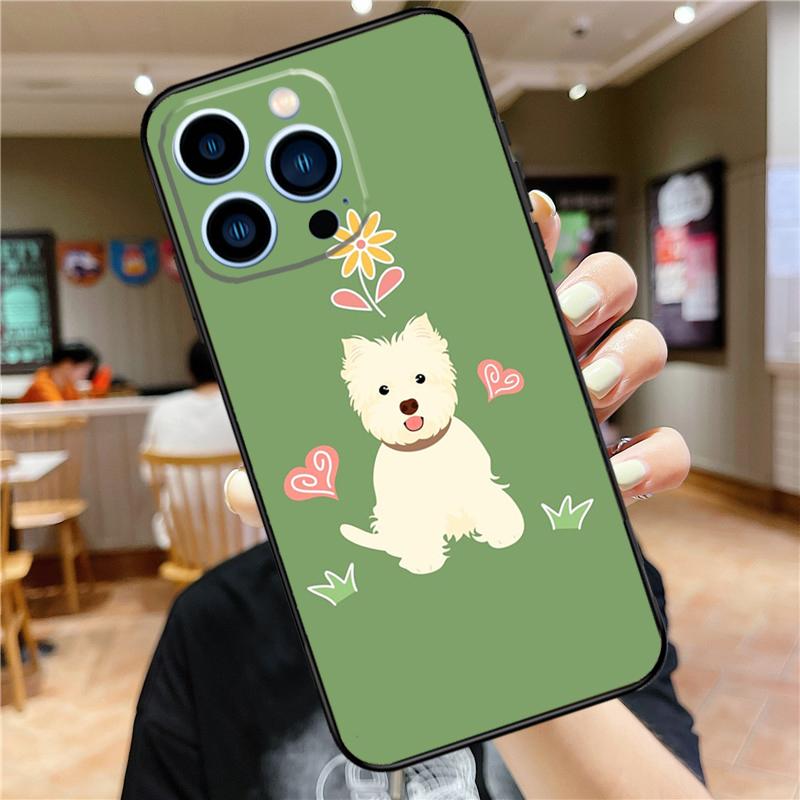 West Highland Terrier Westie Case For iPhone 18 17 16 15 14 13 12 11 Pro Max Mini Plus 16e 17 Air Bumper Cover Accessories