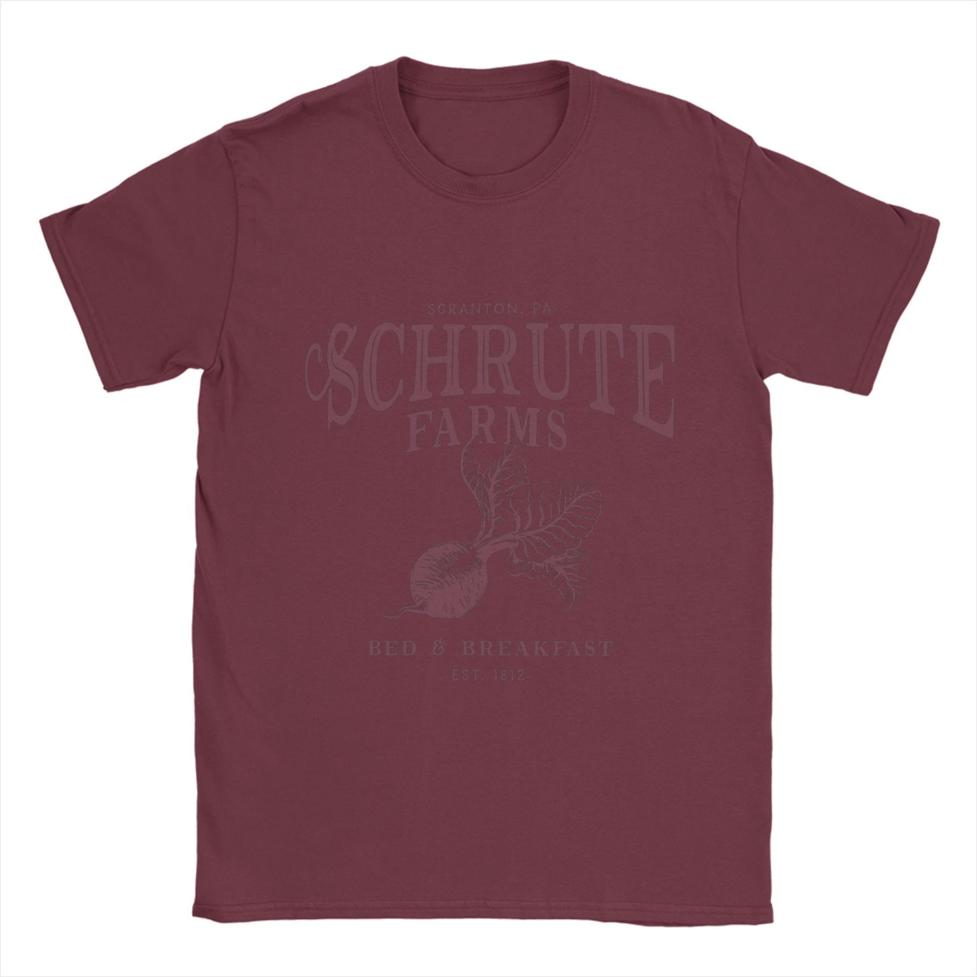 BenberFashion Mode The Office T-shirt voor Mannen Ronde Hals Puur Katoen T-shirts Schrute Farms Korte Mouw T-shirts Cadeau Idee Kleding 4XL