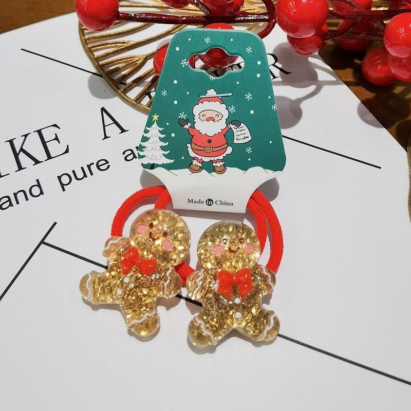 2Pcs/Set 2026  Christmas Hair Accessories Girls Festive Santa Claus Hair Ties Cute Red Hairpin Kid Holiday Party Hairpins
