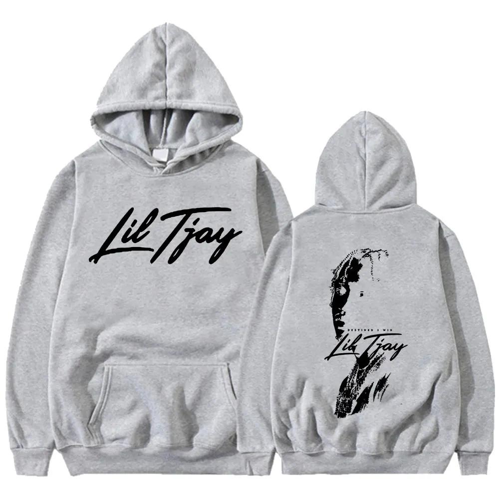 Rapper Lil Tjay Hoodies Destined 2 Win Music Album Print Hoodie Men's Vintage Oversized Sweatshirt Hip Hop Streetwear Tracksuit
