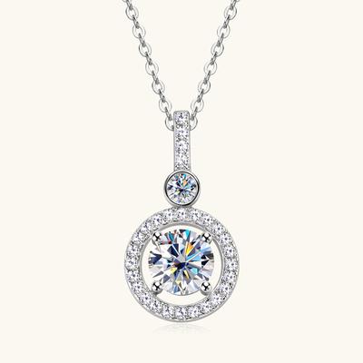 Silvere Glam Fashionable And High-end All-moissanite Necklace, Ins Trendy And Cool Pendant, 925 Sterling Silver Collarbone Chain