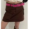 Western Punk Style Pu Leather Belt For Women Jeans Fashion With Rivet Decor