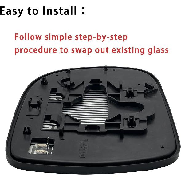 Driver Side Mirror Glass Replacement For 2004-2009 Lexus RX330 RX350 RX400H, Power Heated Left Side View Convex Exterior Mirrors Accessories, With