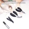 4 Pcs Nail Clippers Kit Long Handle Wide Opening Nail Clippers Set with Cuticle Nipper File Stainless Steel