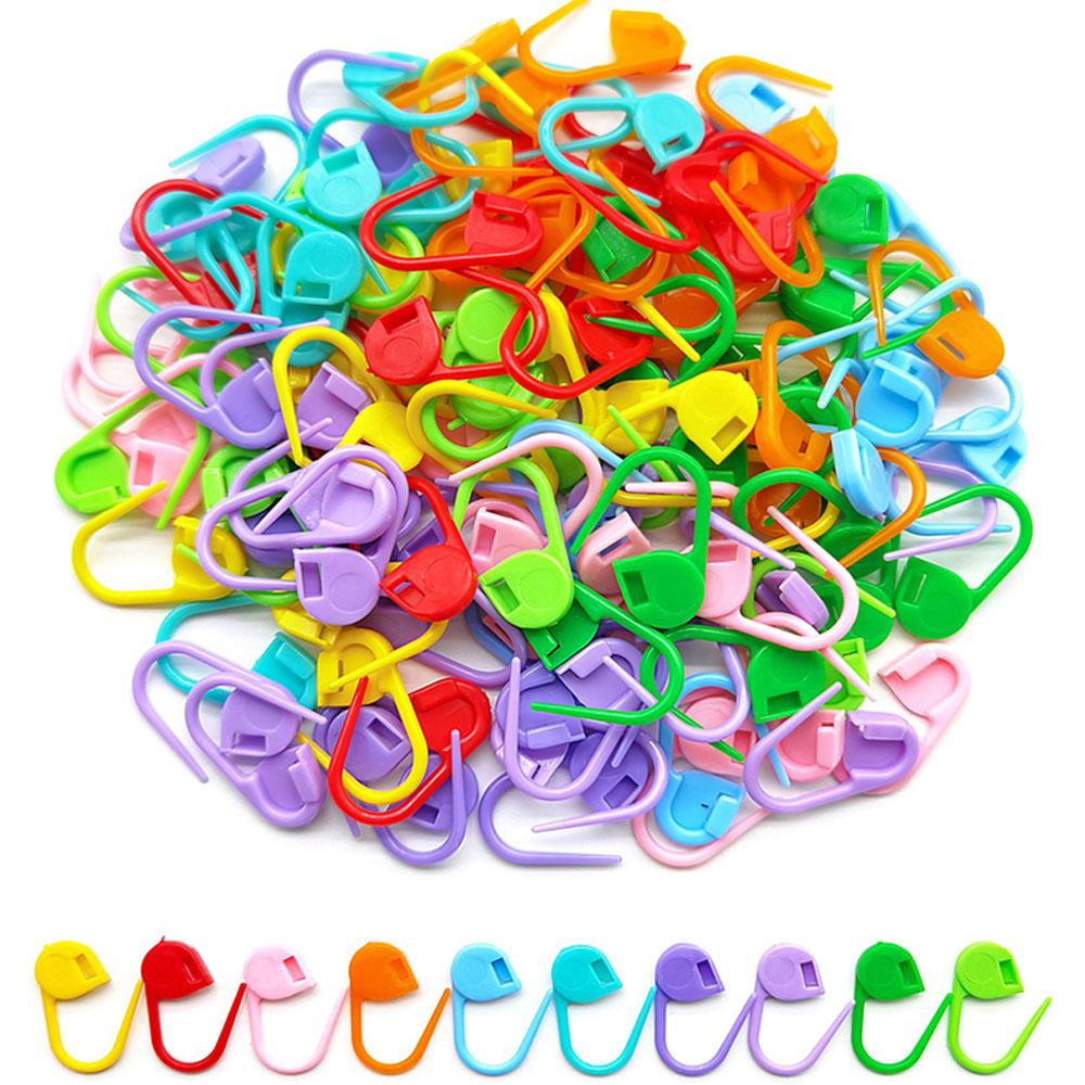 500Pcs Plastic Stitch Markers - Colorful Locking Knitting Needle Clips for Crochet & Sewing