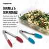 Mini Locking Tongs Stainless Steel Silicone Tips 2 Count Kitchen Essential Dishwasher Safe Compact Storage Food Handling