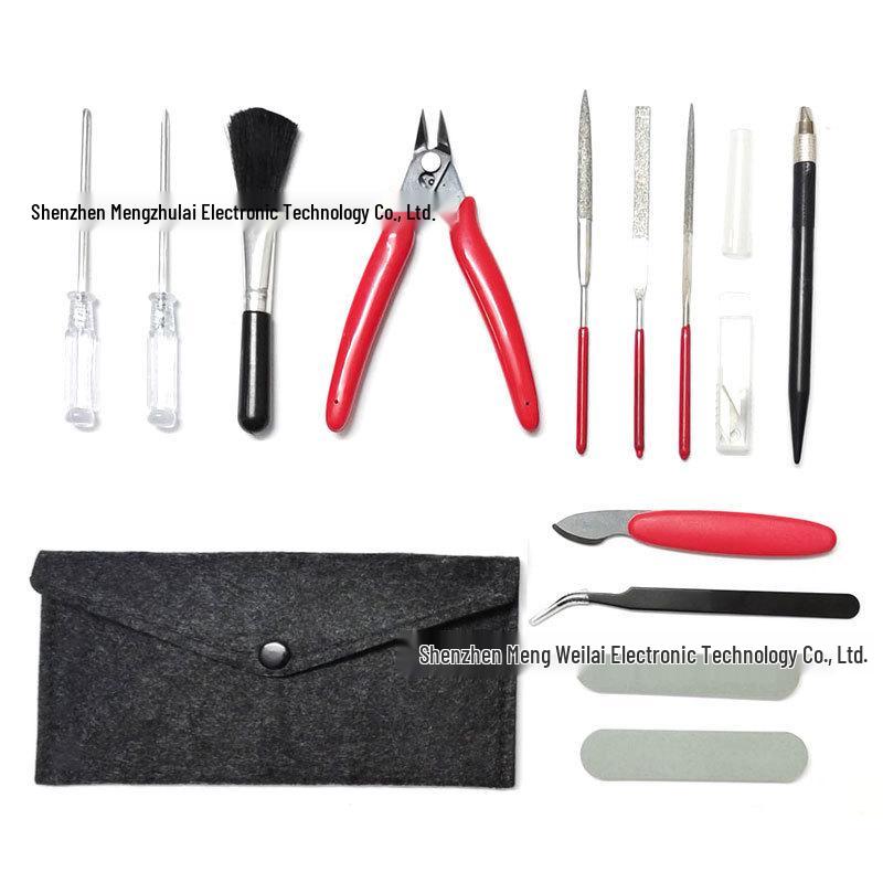 13-Piece Model Assembly Tool Kit for Small Figures красный