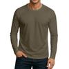 Men's Round Neck Plunger Long Sleeve T-Shirt Top