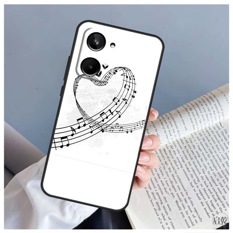 Music Note Symbol Piano Case For Realme C51 C55 C53 C35 C33 C30 C67 C21Y C25s C15 9 10 11 12 Pro Plus GT Neo 5 Cover