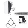 Studio Photography Softbox Kit with 50x70cm Softbox * 2 + 2M Metal Tripod Stand * 2 for Live Streaming Portrait Product Photo Video