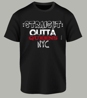 Straight Outta Queens Cotton Shirt New York City Boroughs Black History Month Represent Mothers Day Fathers Day Gifts Juneteenth FBA