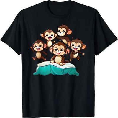 Cool Five Little Monkeys Jumping On The Bed Tee for Kids T-Shirt