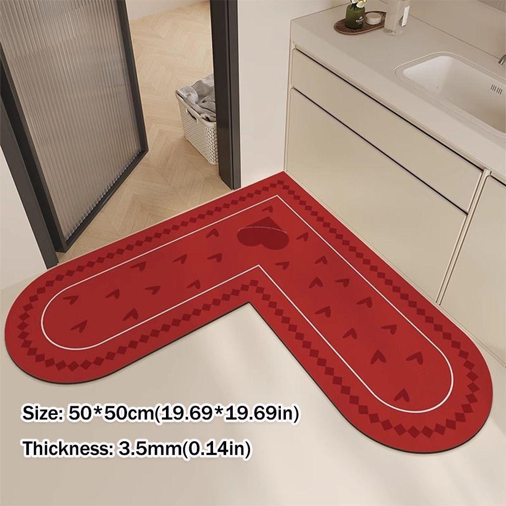Diatomite Stone Bathroom Anti-slip Mat 3.5mm Thickness Entrance Carpet Bedroom Door Mat Home