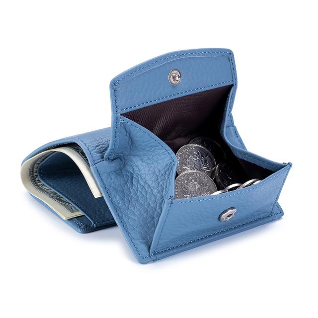 RFID Women Genuine Leather Small Wallets Female Portable Cowhide Purses Lady Card Holder Money Bag with Coin Pocket