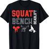 Men'S Cotton T-Shirt Squat Bench Deadlift Graphic Soft Breathable Casual Workout Tee for Gym Strength Training for Men Women ...