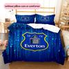 Everton Football Club Pattern Bedding Quilt Set  Home Decoration  Gift (1 * duvet cover + 2 * pillowcase  without core)
