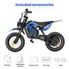 A14 Kids Electric Bicycles 14 Inch 500W Motor 36V5.2Ah Battery 20-22km Range Shock Absorption, Bluetooth LED Lights