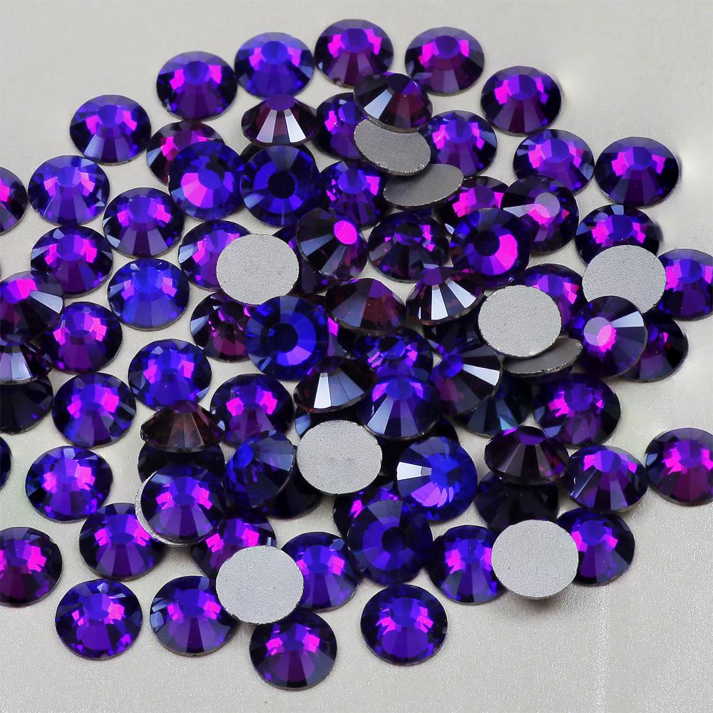 Crystal Ab Mixed Size Ss3-ss20 Bulk Package Non Hotfix Rhinestones Flat Back Rhinestones for Nail Art