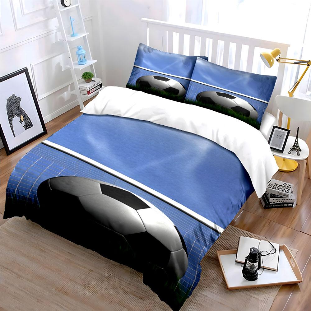 Soccer ball and grass. Bedding sets Duvet cover sets Duvet covers Pillowcases(1 * Duvet Cover 2 * Pillowcases without duvet insert)