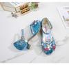 2025 Spring Korean Style Girls' Princess Bow High Heel Open-Toe Sandals
