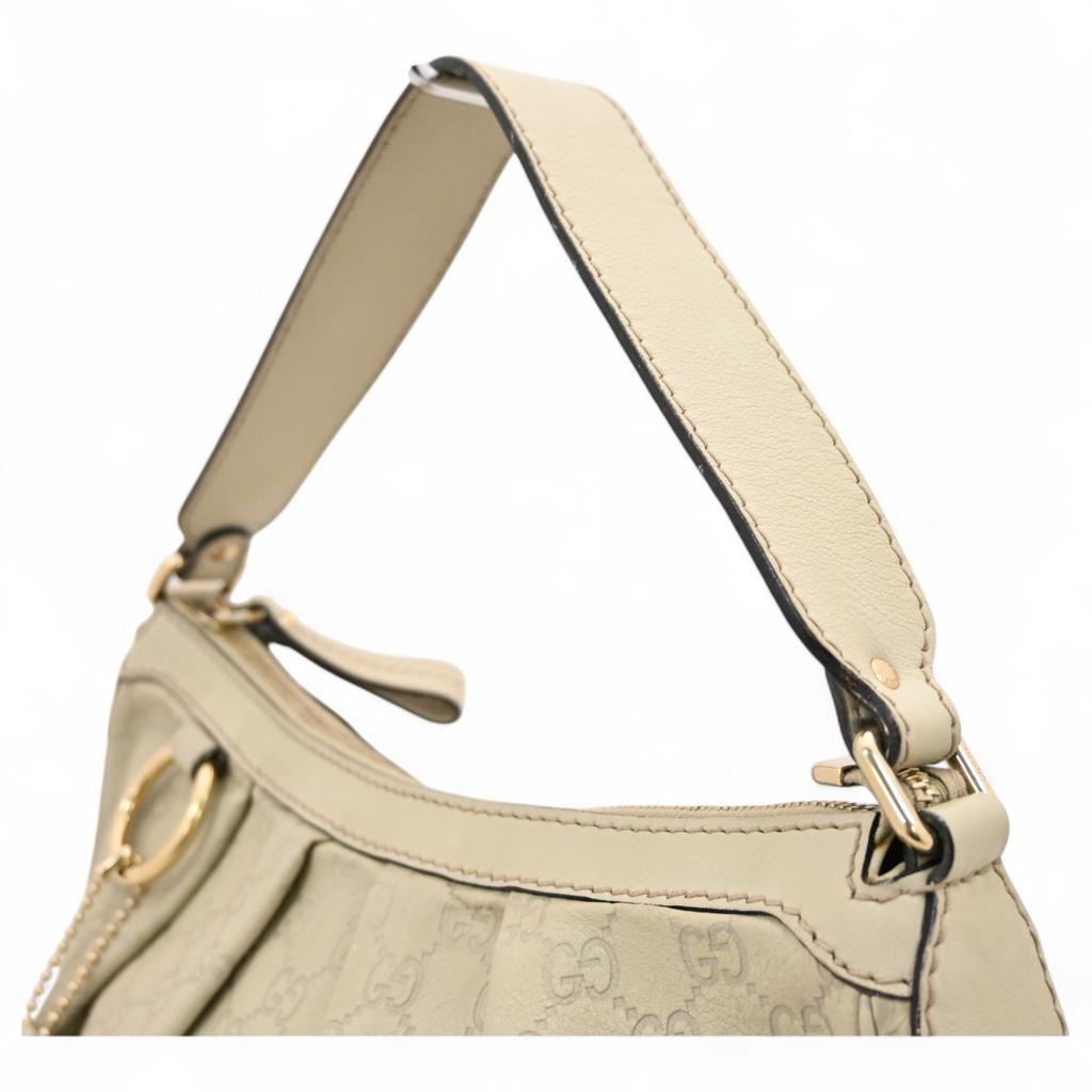 Auth Gucci Sukey One Shoulder Bag Light Greige gu9131ll
