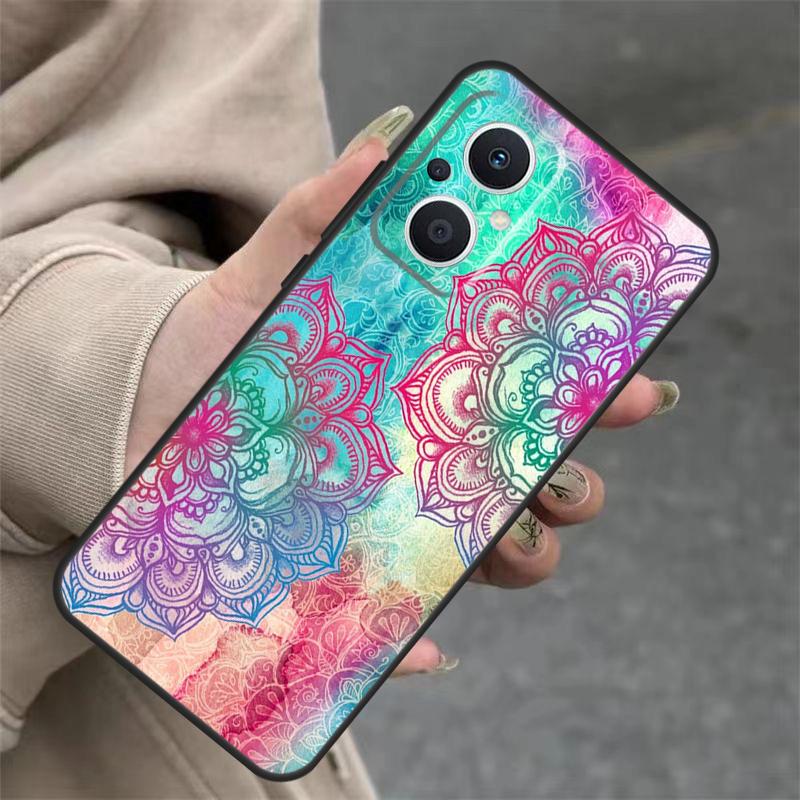 Elegant Mandala Floral Design Case For OPPO Reno 14F 13F 12F 11F 10 12 13 14 Pro 7 8 Lite OPPO Find X5 X6 X8 X9 Pro Cover
