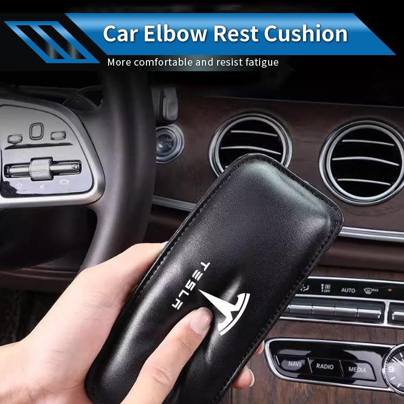 Ginocchiere per auto Tappetino per braccioli Cuscino per gomito Cuscino di supporto per gambe Interni Per Tesla Model 3 Y S X 2021 Roadster Cybertruck Giocattolo