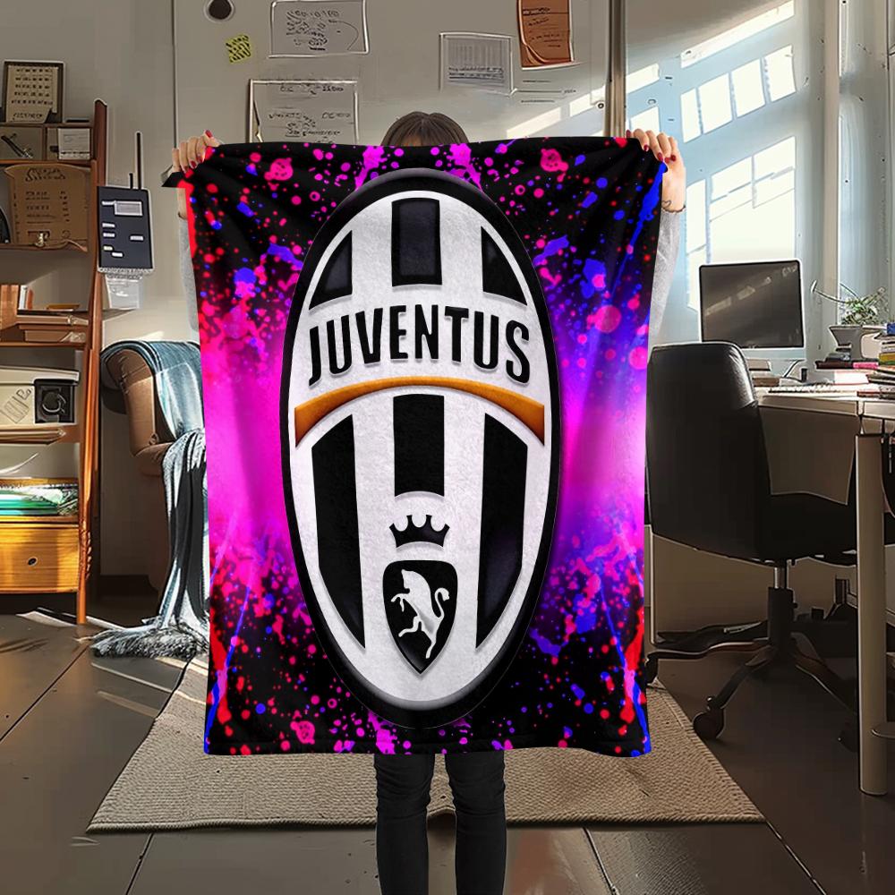 Juventus FC,pattern Flannel Blanket, High Quality Comfortable for All Seasons, Home Decor, Warmth and Comfort, Perfect for Gifts.