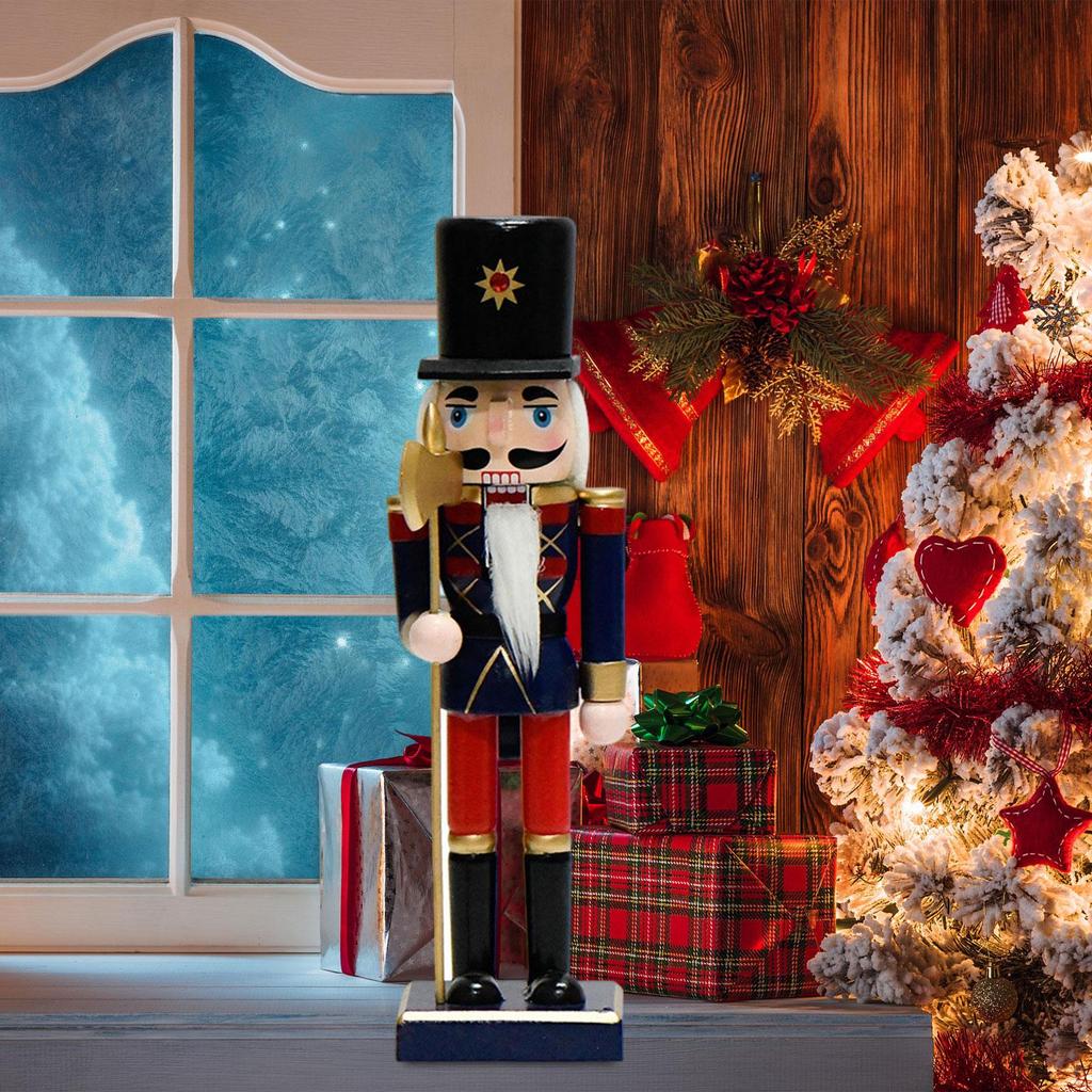 Christmas Decor Nutcracker Height 10inch Ornament Wooden Figurine