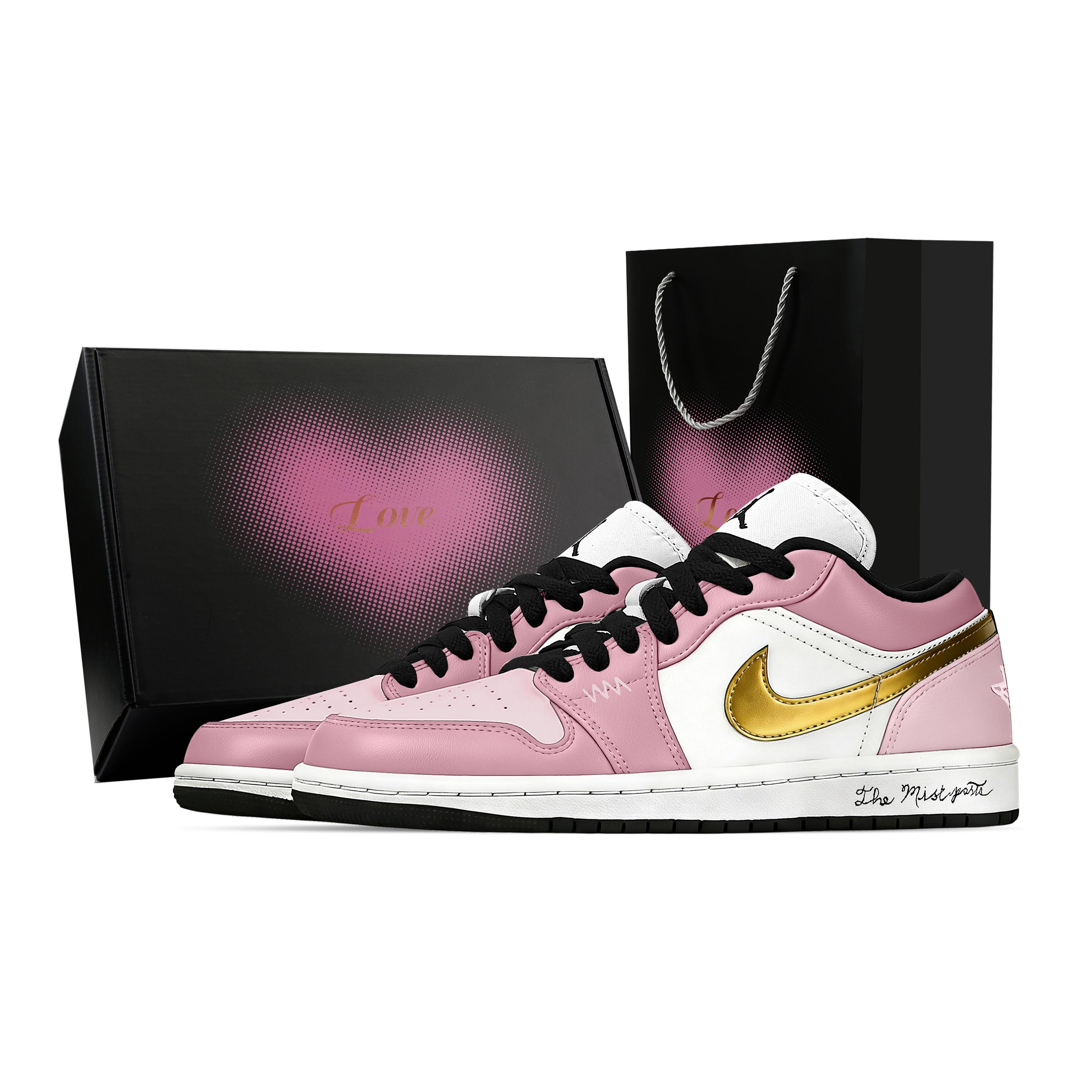 

Jordan Air Jordan 1 Love Letter, Heart Box Leather Slip Resistant Abrasion Resistant Low top Vintage Basketball Shoes DC0774-101(team529--) 42.5
