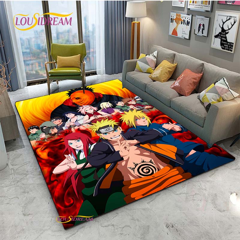 Naruto Cartoon Anime Carpet for Living Room Bedroom Cute Rugs Kitchen Table Door Kids Un-slip Floor Mats Alfombra Birthday gift