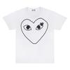 Popolare nuova versione giapponese di T-shirt per coppie Kawaku amore uomini e donne con la stessa stampa a maniche corte CDG gioca Baoling