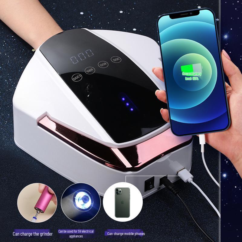 Large Rechargeable LED Nail Drying Lamp with Light Therapy