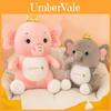 Kreative Krone Elefant Stofftier, Grau/rosa, Perfekt für Kindergeburtstagsgeschenk, Heimdekoration und mehr, 40cm/15.7in