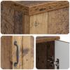 Desk with Shelf Rustic Wood Look 142.5 x 50 x 75 cm Particleboard
