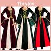 Enchanting Black Vintage Medieval Court Cosplay Maxi Dress For Halloween Events