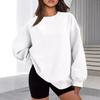 2025 Autumn/Winter Women's Solid Color Round Neck Casual Hoodie
