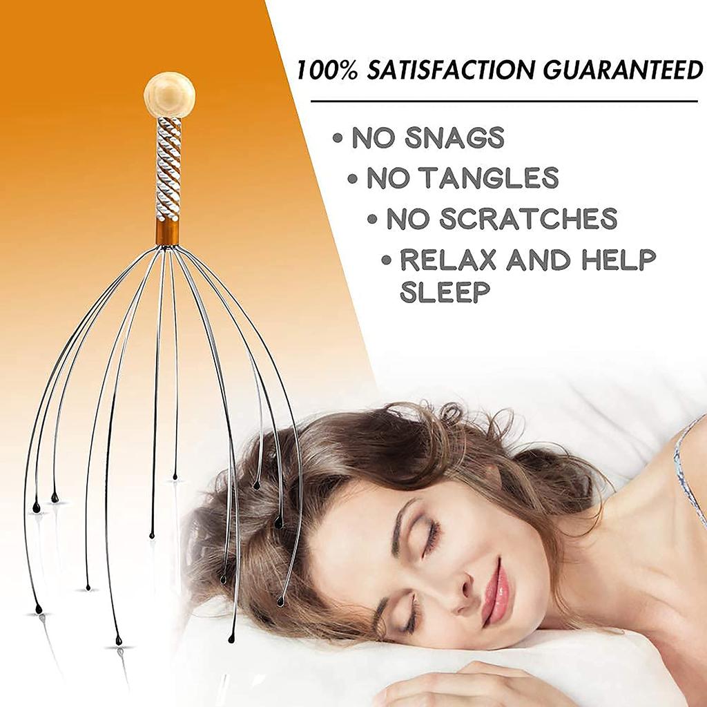1/1/1PC Octopus Head Massager Random Color Scalp Relax Relaxing Claw Metal Head Massager Stress Release Unisex Head Massager