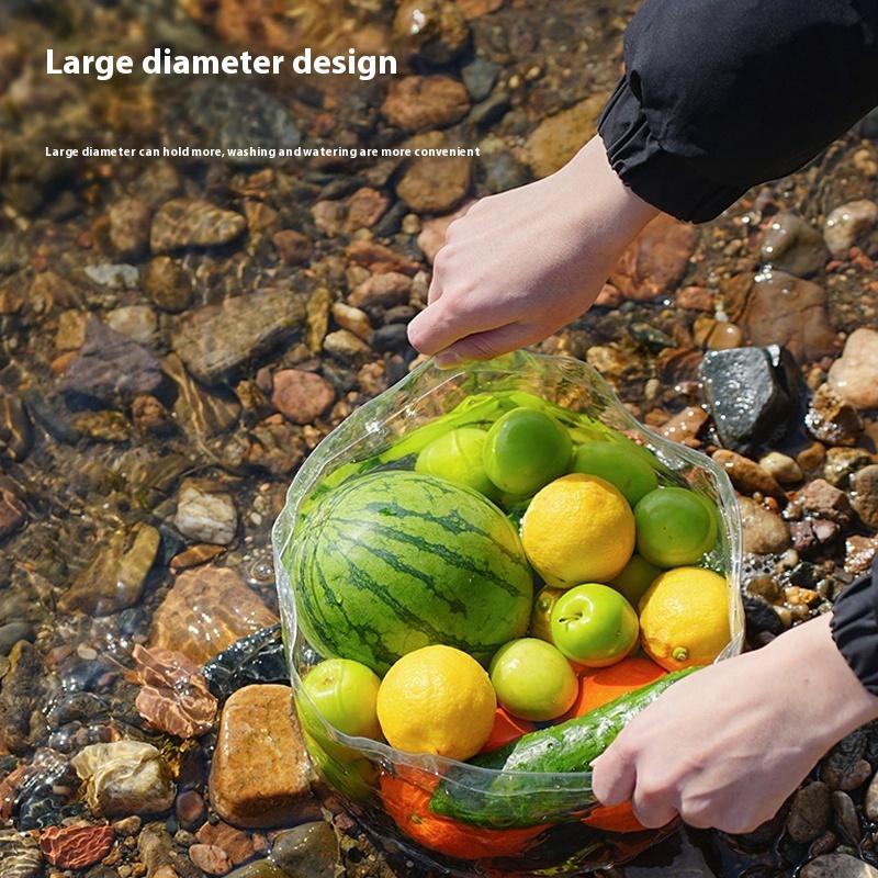 Outdoor Portable Clear Wash Basin Folding Dish Tub Sink Backpacking Kitchen Wash Fruit Camping Hiking Food Storage Container
