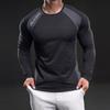 New Quick-drying Ice Silk Long-sleeved T-shirt Men's Casual Sports Elastic Fitness Outdoor T-shirt Top Men