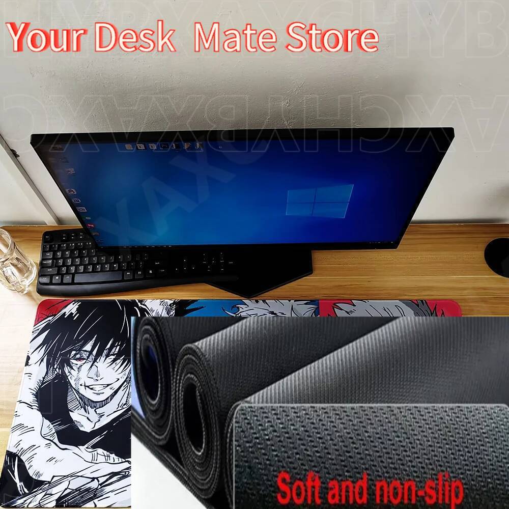Anime Jujutsu Kaisen Mouse Pad XXL Gaming Accessories Office Gamer Keyboard Desk Mat Non-Slip Laptop Satoru Gojo Mousepad