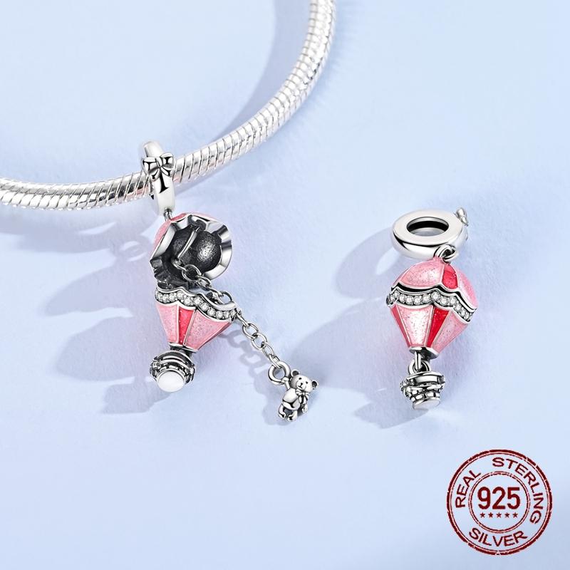 Air Balloon Charms Copper Openable Dangle Pendant Fit Bangle Bracelet Necklace Diy Jewelry