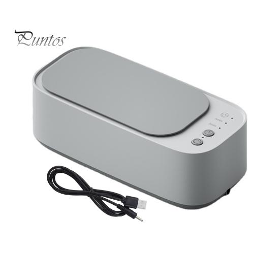 

1 комплект практичных 3-уровневых регулируемых ультразвуковых очистителей с одной кнопкой, очистителей для очков, часов, кистей для макияжа, очистителей для очков USB белый