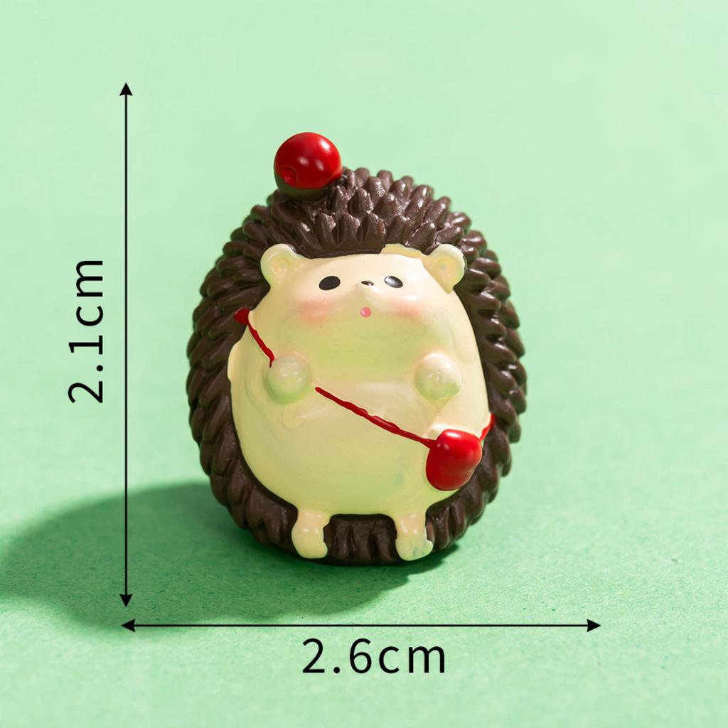 Miniature Garden Cartoon Adorable Hedgehog Figurine DIY Gardening Decorative Accessories Eco-Bottle Desktop Resin Ornament