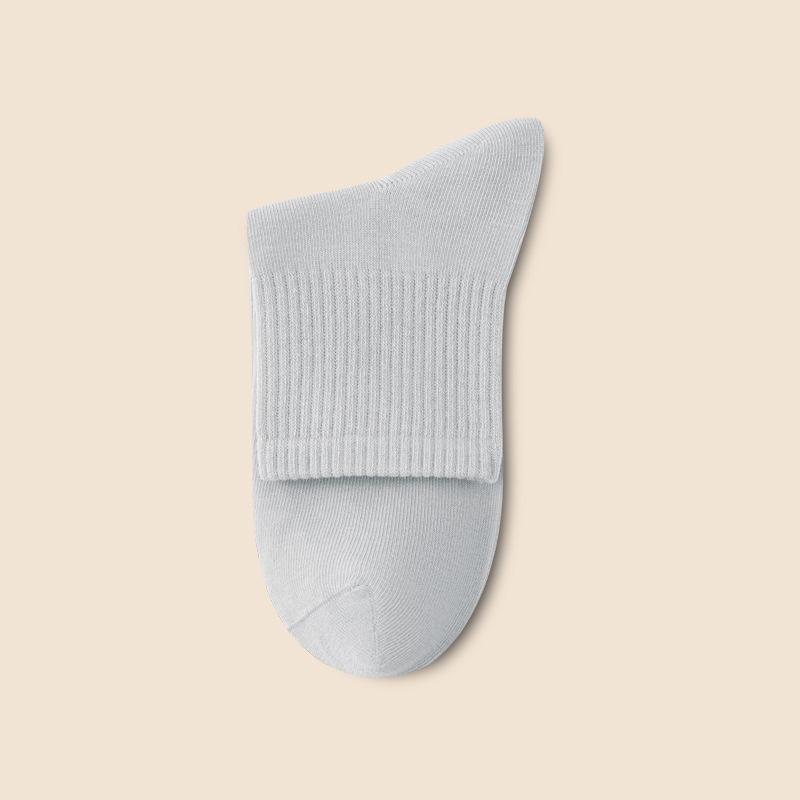 Pure Cotton Women's Mid-calf Socks for Autumn and Winter, All-cotton Boneless Sweat-absorbing Sports Cotton Socks for Women In Autumn