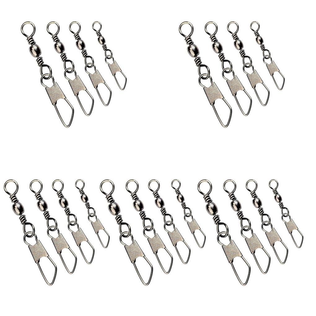 10pcs Fishing Swivel Connector Stainless Steel Fishhook Snap Tools Tackle Fitting Connect Component Replace Fittings