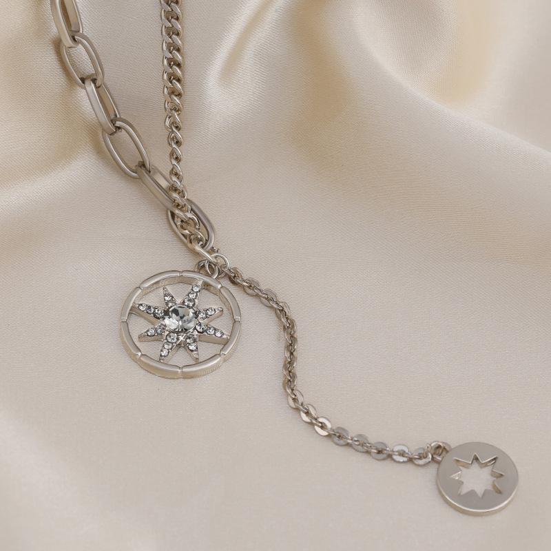 

Titanium Fashionforward Steel Star Pendant Necklace For Women With Elegant Tassel Design Star Coffee Gold